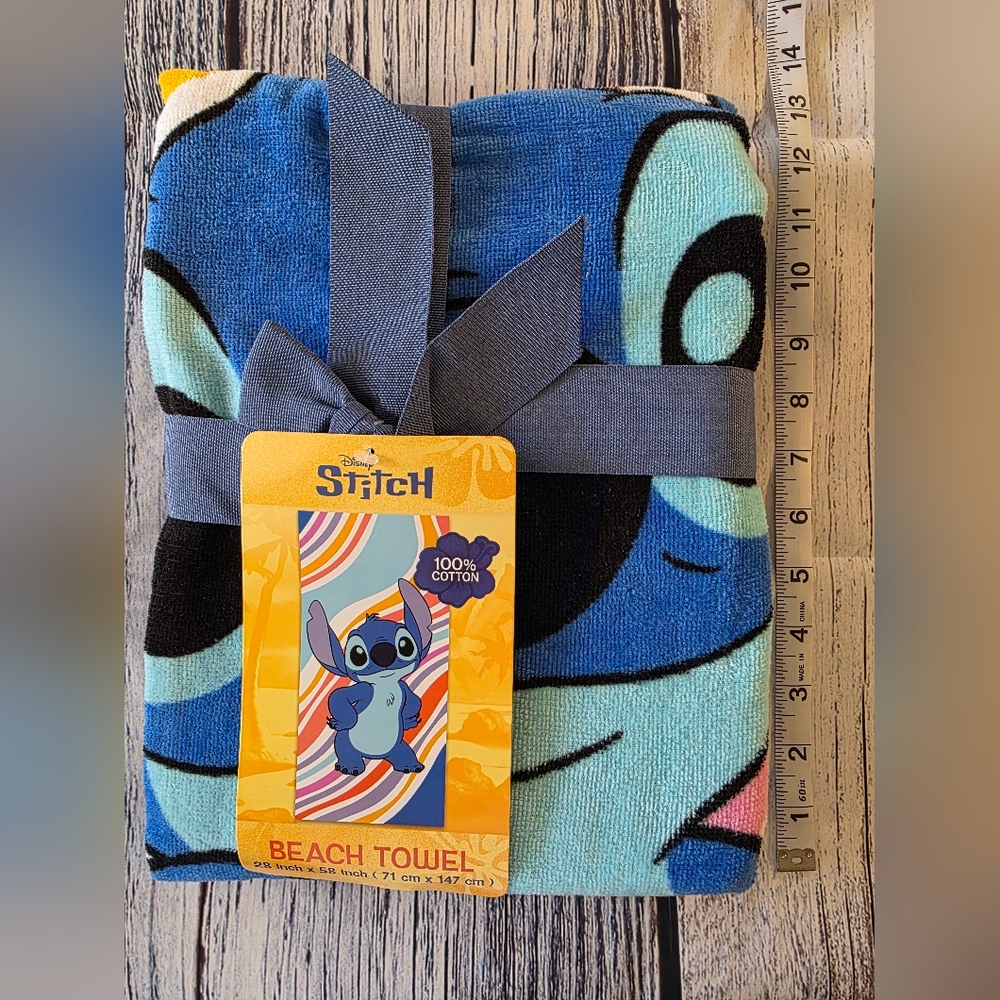 Disney Stitch Groovy Wave 28x58 Beach Towel